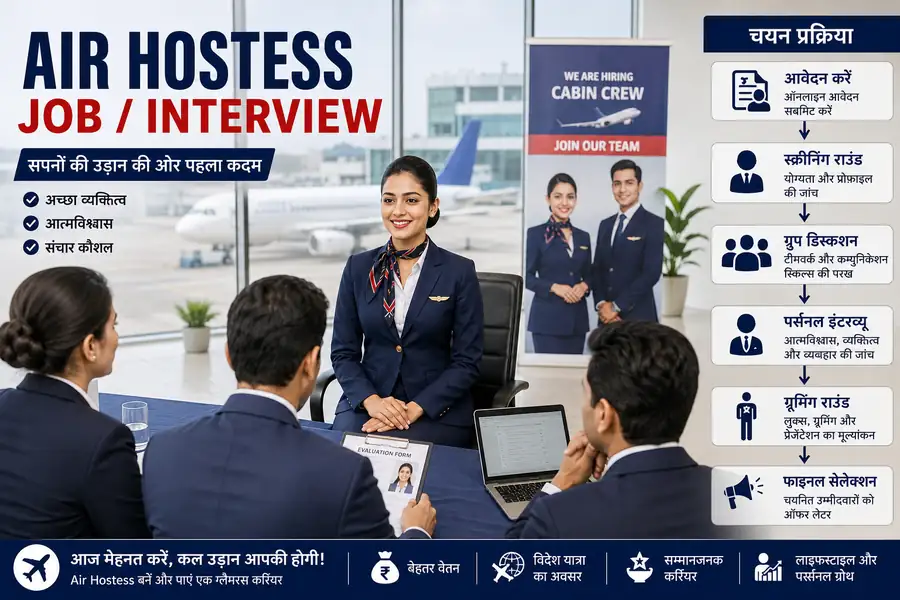 Air Hostess Job Interview और Selection Process