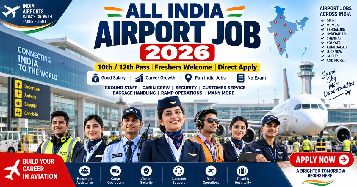 Airport Job 2026 Ground Staff and Cabin Crew Direct Recruitment