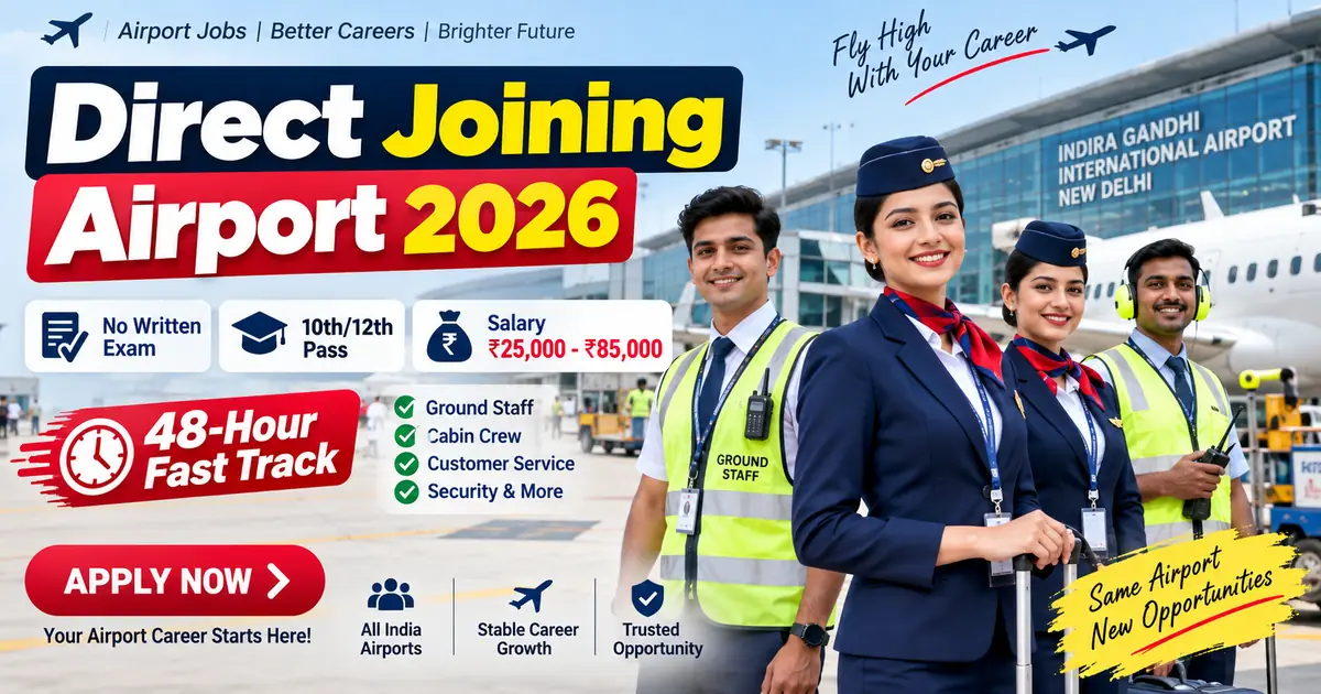 Direct Joining Airport Vacancy 2026 airport jobs
