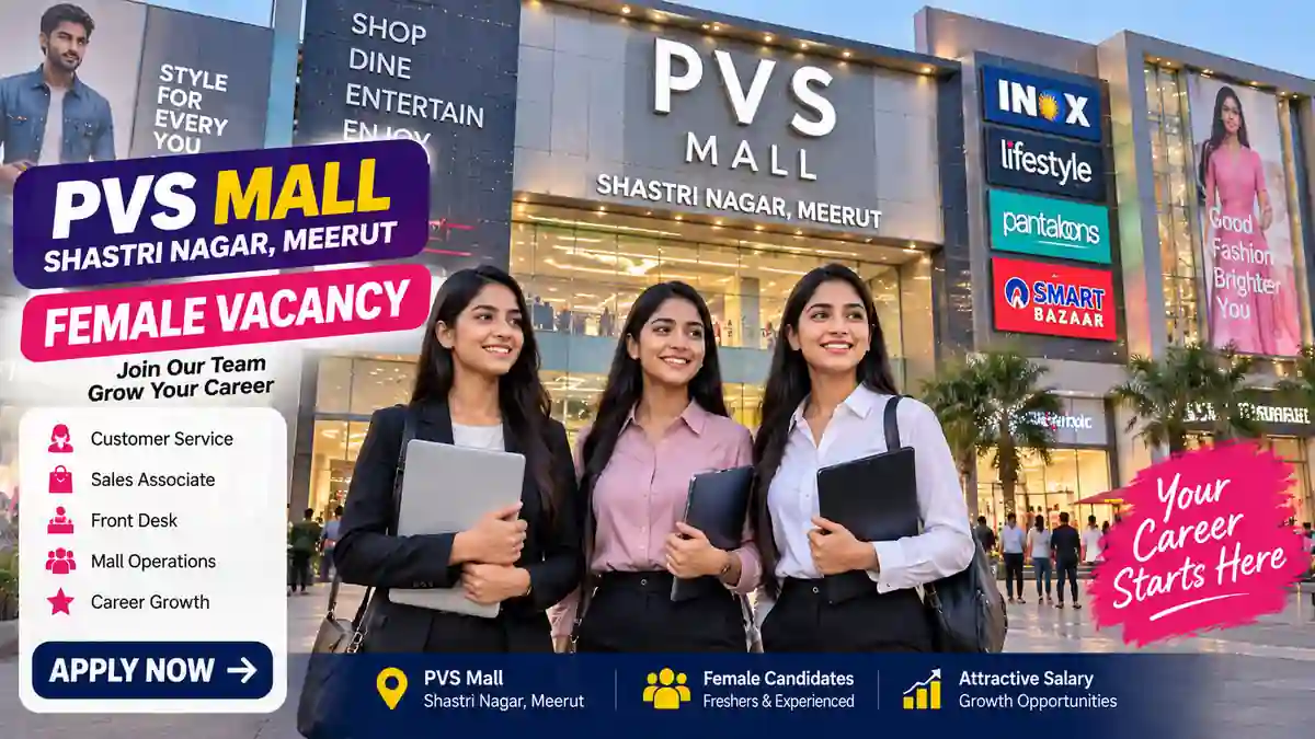 Urgent Jobs in Shastri Nagar Meerut for Female PVS Mall Meerut Metro Airport Jobs